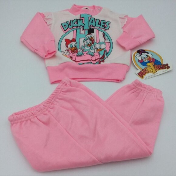 Walt Disney Duck Tales Infant Girls Activewear Set Outfit 18 Months Vintage 1986 - Picture 9 of 11